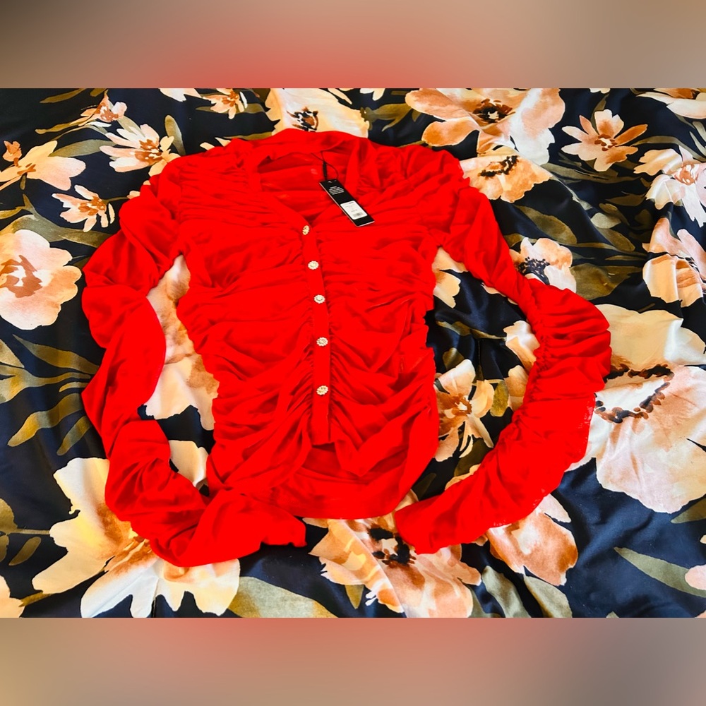 REBECCA RUCHED BLOUSE - Picture 4 of 4